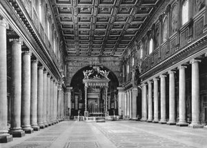 Vue intérieure de la nef principale - Italian School Italian School