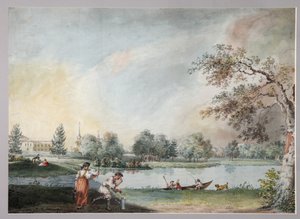 Les étangs devant le domaine urbain du comte Alexei Kirillovich Razumovsky à Moscou, début des années 1800 - Ivan Alexeyevich Ivanov
