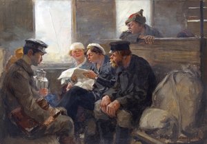 Groupe de bolcheviks dans un train - Ivan Alexeyevich Vladimirov