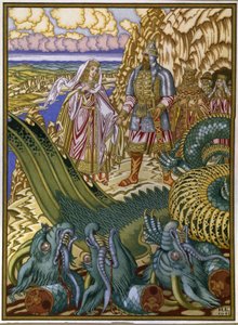 Dobrynia Nikitich sauve Zabava Putyatishna du dragon Gorynych