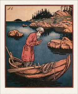 Illustration du Conte du pêcheur et du poisson