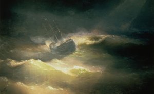 Le navire Maria dans la tempête - Ivan Konstantinovich Aivazovsky