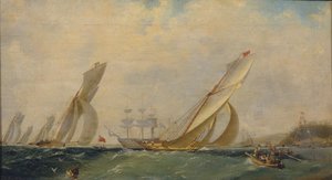 Frégate sur une mer, 1838