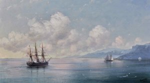 Navire au large de la côte de Crimée, 1881 - Ivan Konstantinovich Aivazovsky