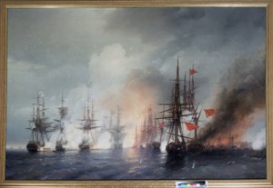 La bataille de Sinop le 30 novembre 1853