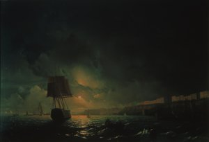 Vue sur Odessa par une nuit de clair de lune, 1896 - Ivan Konstantinovich Aivazovsky