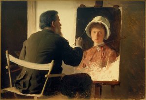 Kramskoi, portraiturant sa fille