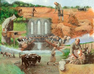 Moines au travail, XIIIe siècle, vers 1990-2010