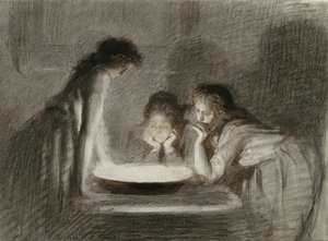 Divination de la veille de Noël, 1870s - Ivan Nikolaevich Kramskoy