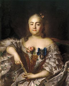 Portrait de la comtesse Varvara Alexeyevna Sheremetyeva 1711-1767, vers 1760