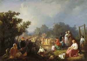 La Bénédiction des Eaux dans un village - Ivan Petrovich Trutnew