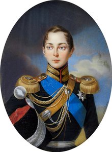Miniature du tsarévitch Alexandre Nikolaïevitch de Russie. - Iwan Winberg