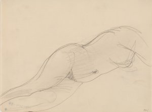 Modèle féminin, allongée