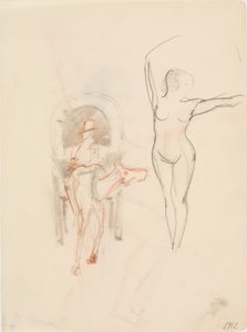Femme nue et fiacre