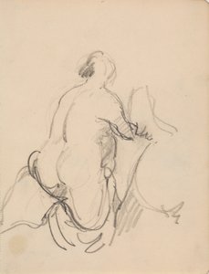 Femme nue debout, vue de dos