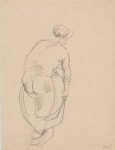 Femme nue debout, vue de dos