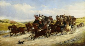 Une course de Liverpool à Manchester avec une chasse au-delà, 1880