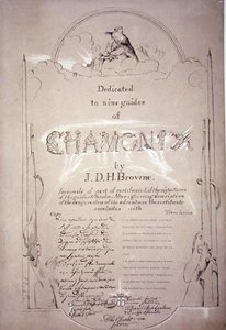 Dédicace aux neuf guides de Chamonix lors de l