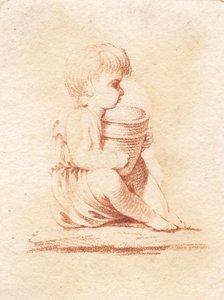 Un petit garçon assis