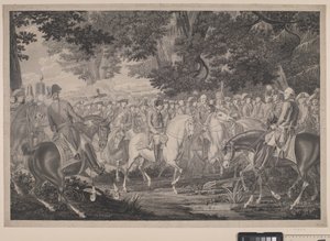 Frédéric le Grand rentre chez lui après une revue à Potsdam - J.F. Clemens