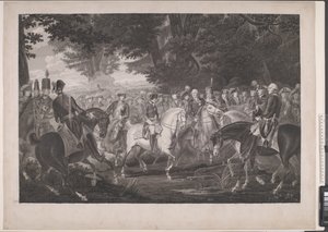 Frederik d. Store rentre après une revue à Potsdam - J.F. Clemens