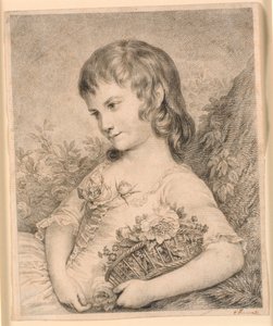 Petite fille avec un panier de fleurs (Octavie Diodati)