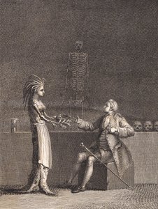 Niels Klim dans la chambre anatomique - J.F. Clemens