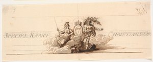 Esquisse pour vignette de titre et perspective pour une carte de Christiansø