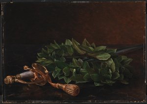 Une épée avec couronne de laurier