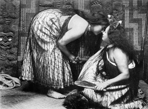 Hongi salutations maories