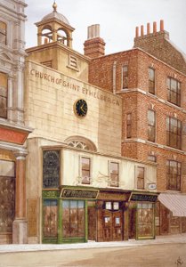 Église de Sainte-Ethelburga-la-Vierge dans Bishopsgate, City de Londres, 1860