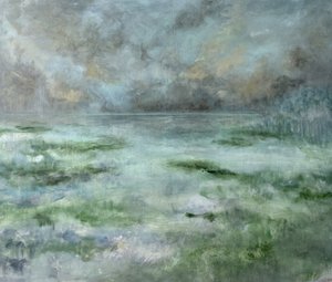 Les verts du marais brumeux - JMF FINE ART