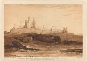 Château de Dunstanborough, publié en 1808 - Joseph Mallord William Turner