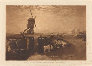 Moulin à vent et écluse, publié en 1811