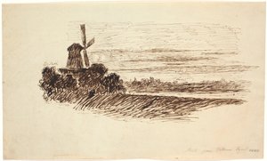 Un moulin. Partie sur le rempart à Copenhague - J.P. Møller