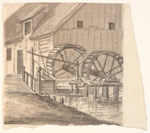 Roue de moulin et partie du moulin - J.P. Møller