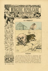 Illustration de J. Blass (1847-1892) dans Menagerie Republicaine Galerie humoristique des principaux personnages de la Troisième République - J. (1847 1892) Blass