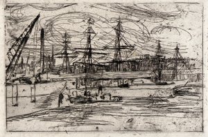 Docks de Liverpool - J. Alden Weir