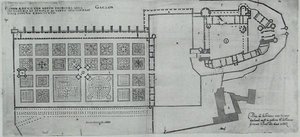 Plan des jardins clos et du Château de Gaillon, de 