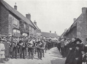 Festival de la tarte au lièvre de Hallaton, la procession