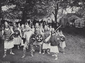 Le pageant de Sherborne, attaque des Danois