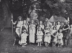 Le pageant de Sherborne, un chef anglais, des tribus et des familles - J. Benjamin Stone