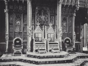 Le trône à la Chambre des Lords - J. Benjamin Stone
