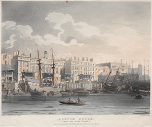 Douane, de la rivière Thames - J. Bluck