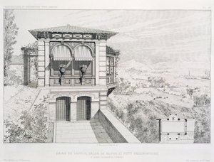 Bains de vapeur, observatoire au-dessus, d