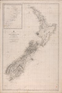 Carte de la Nouvelle-Zélande - J. & C. Walker