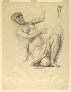 Étude de figure, possiblement pour le dôme du bâtiment des manufactures et des arts libéraux, Exposition colombienne mondiale, Chicago, IL