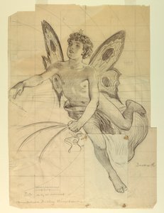 Puck, étude pour le bâtiment des manufactures et des arts libéraux, Exposition colombienne mondiale, Chicago, IL