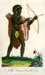 Un homme sauvage de Terre de Feu, 1795 - J. Chapman
