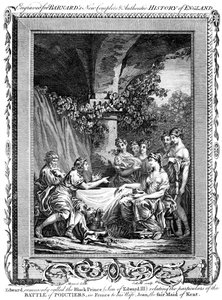Édouard, le Prince Noir, relatant les détails de la bataille de Poitiers, 19e siècle
